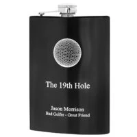 19th Hole Engraved Golf Hip Flask