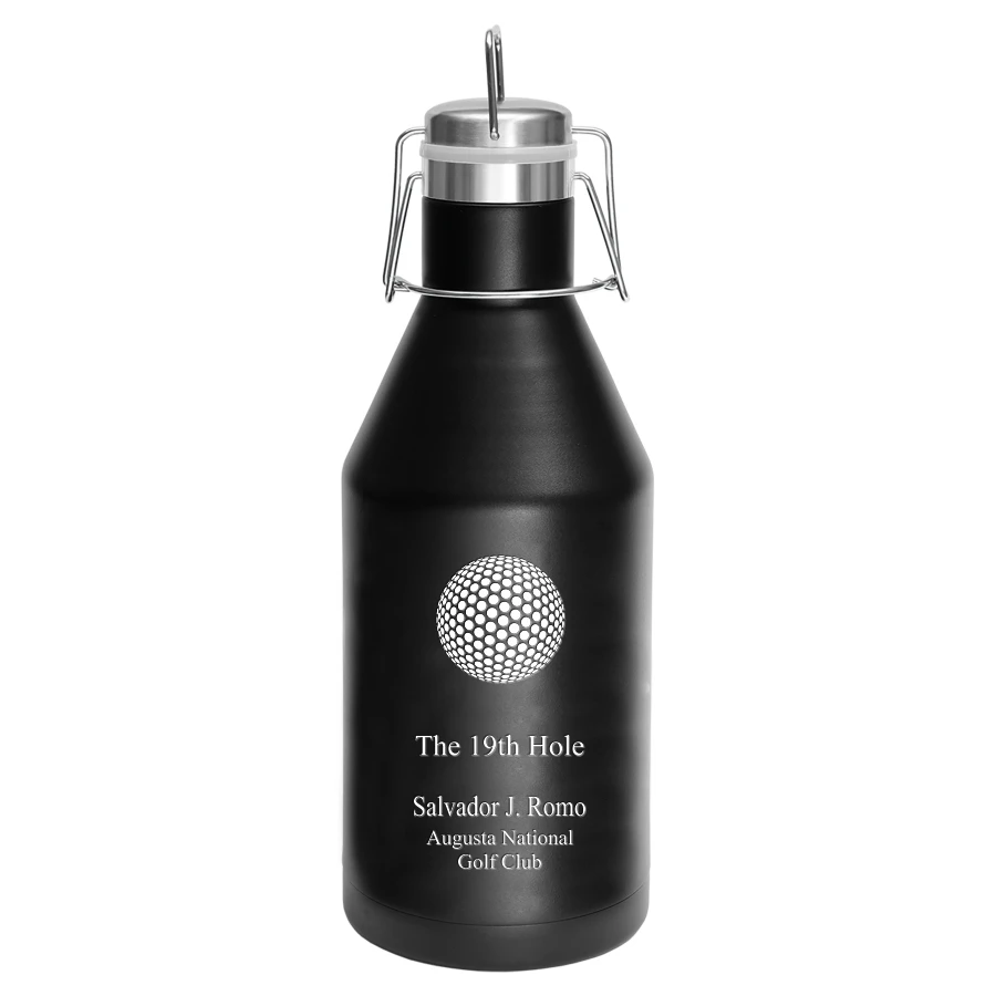 19th Hole Golf Theme Personalized 64 Ounce Growler