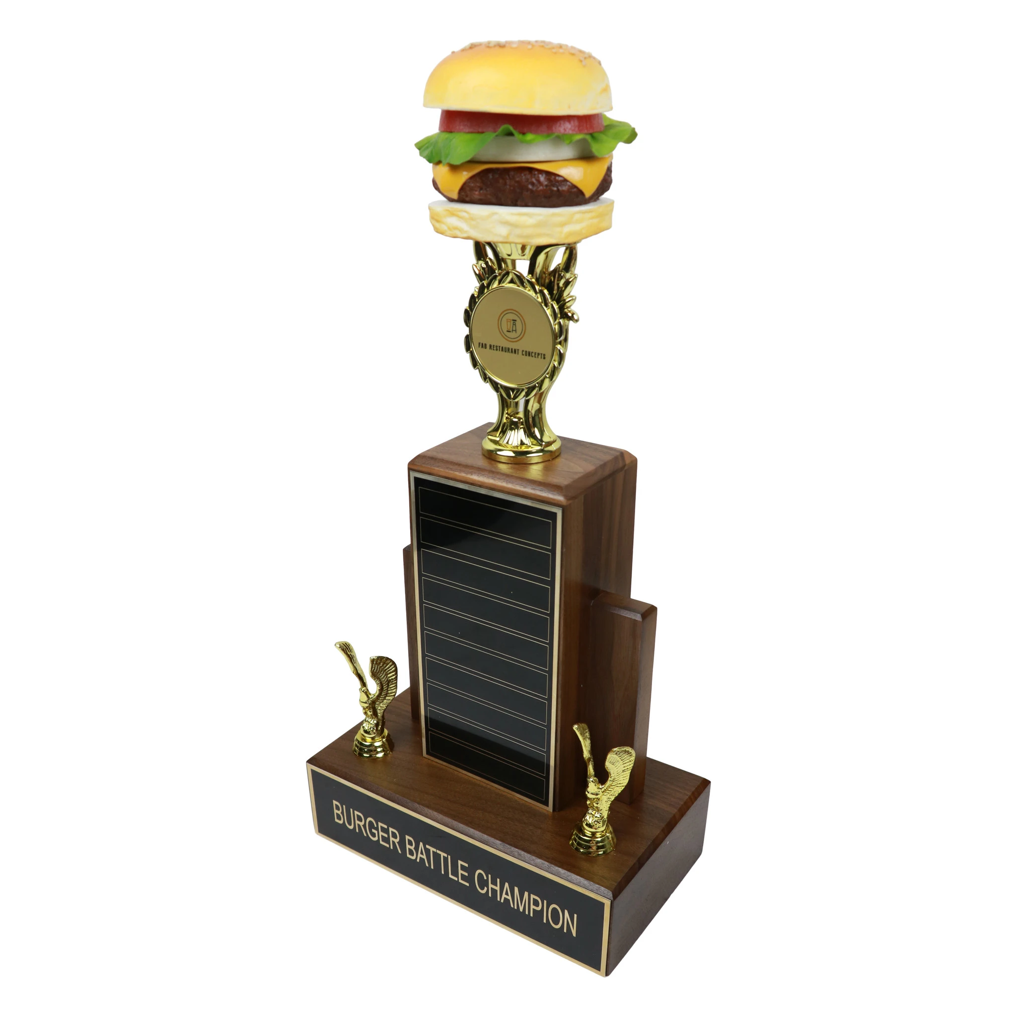 Burger Deluxe On Wood Base