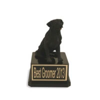 Black Lab Dog Trophy