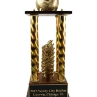 Golden Pig And Rib Trophy