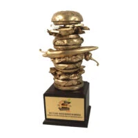 Golden Crazy Burger Trophy