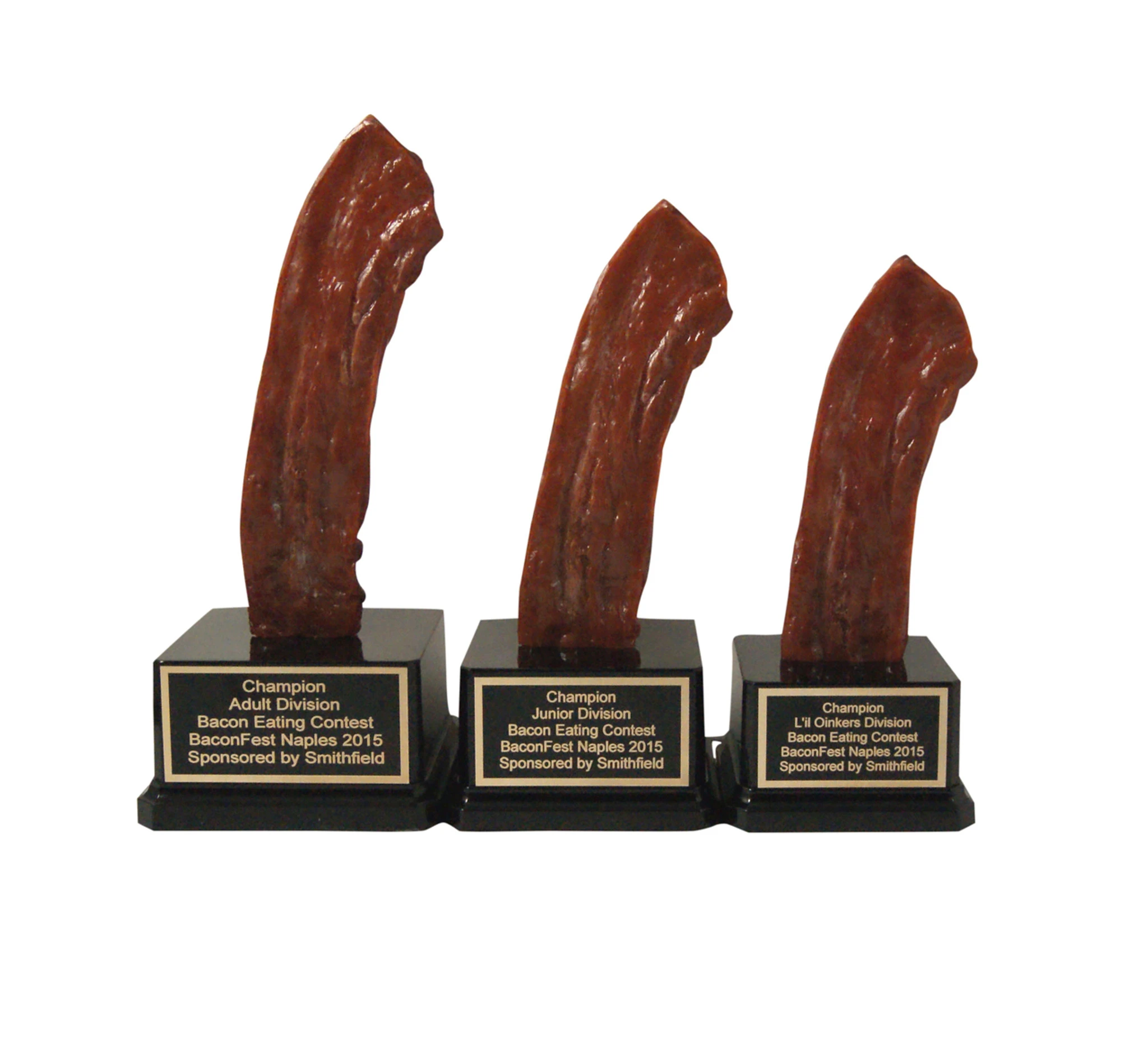 1st, 2nd And 3rd Place Bacon Trophy Set