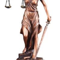 Bronze Legal Lady Of Justice Trophy