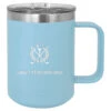 Crossing Golf Clubs Emblem Light Blue Personalized Insulated Polar Camel Coffee Mug
