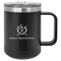 Crossing Golf Clubs Emblem Black Personalized Insulated Polar Camel Coffee Mug