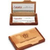 Crossing Golf Clubs Engraved Business Card Holder