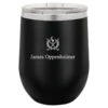 Crossing Golf Clubs Personalized 12 Ounce Black Insulated Stemless Wine Glass