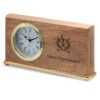 Crossing Golf Clubs Personalized Wood Desk Clock