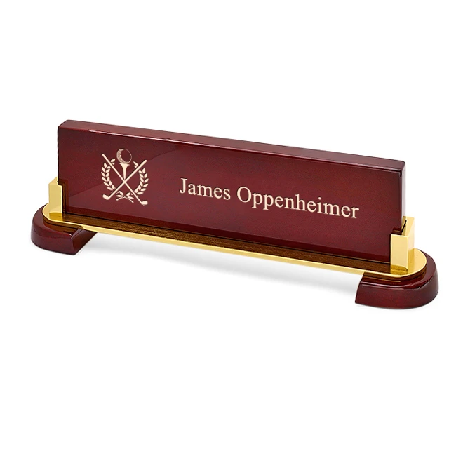 Desktop Name Plate For Crossing Golf Clubs - Personalized
