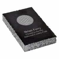 Golf Ball Personalized Black Marble Paperweight