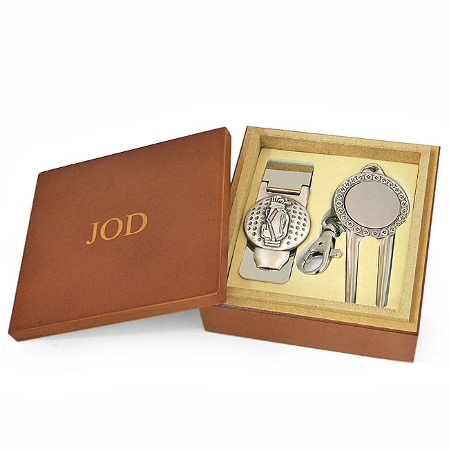 Golfer S Personalized Money Clip & Divot Tool Keychain Gift Set