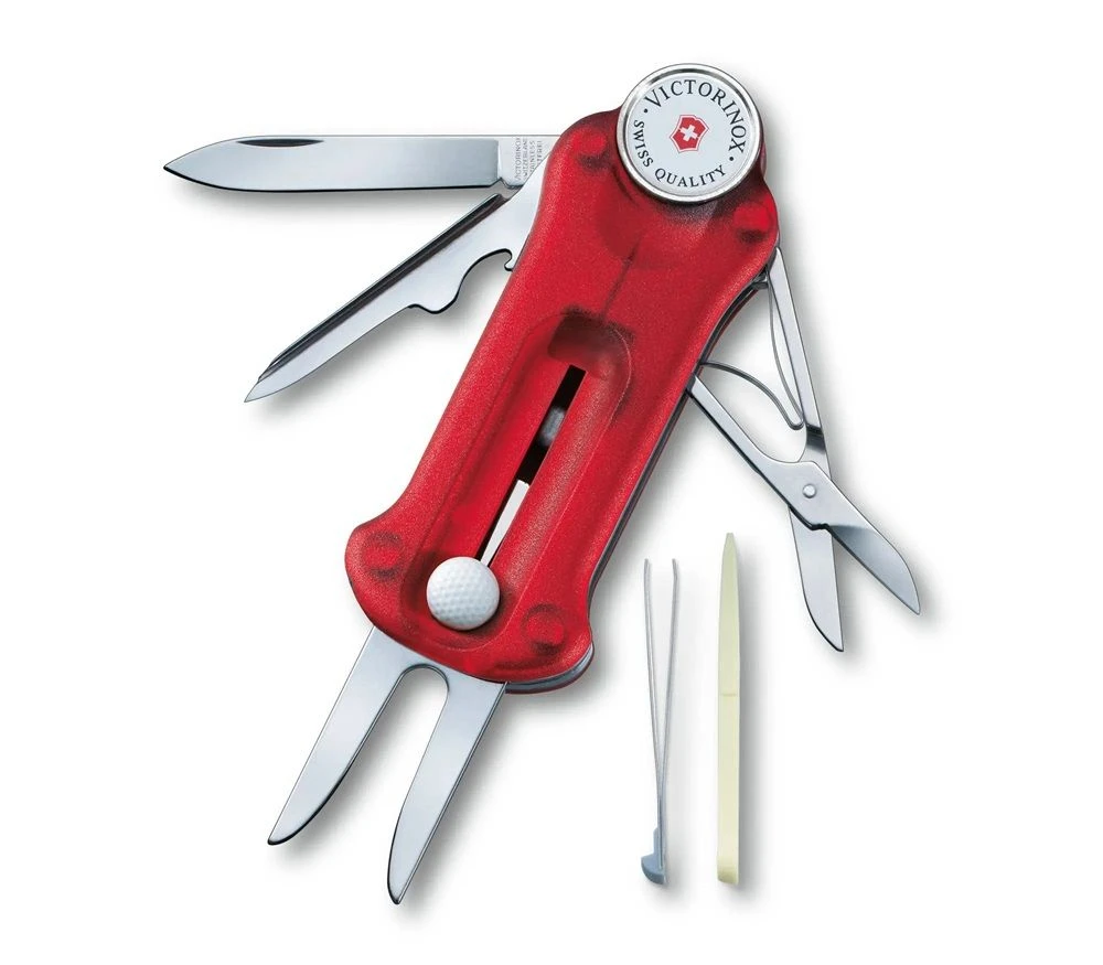 Golftool In Translucent Red By Victorinox Swiss Army Knife