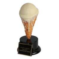 Vanilla Ice Cream Cone Trophy