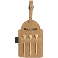 Personalized Bamboo Golf Bag Tag With Tees