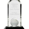 Personalized Crystal Golf Ball Desk Award