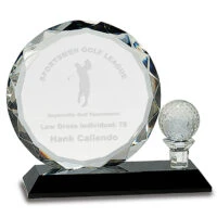 Personalized Crystal Golf Ball With Crystal Plaque