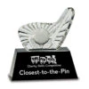 Personalized Crystal Golf Club With Black Pedestal