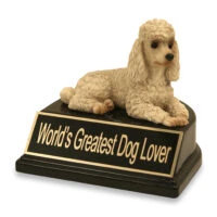 White Poodle Dog Trophy